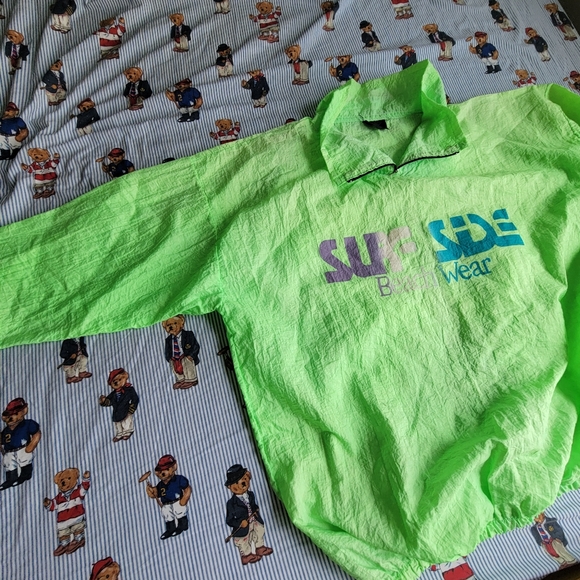 Vintage 90s surfer side surf wear pullover jacket men's xlarge - Picture 8 of 11